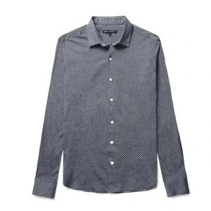 Robert Barakett Pambrun LS Knit Shirt Navy Sz XL